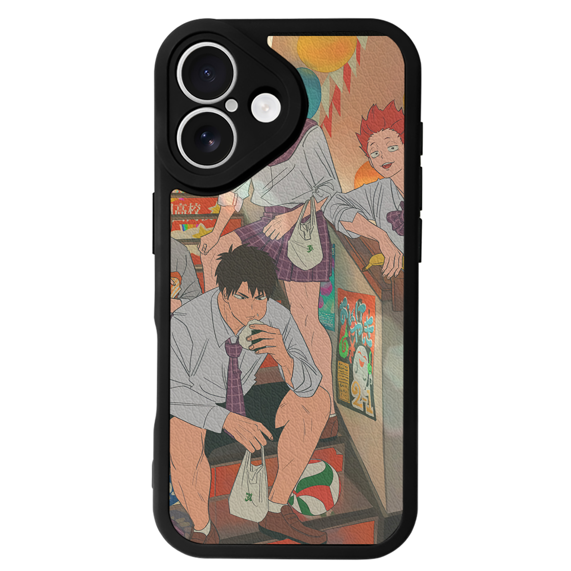 （画像用） ハイキュー!! Haikyu!! 【iPhone 16シリーズ対応】シリコンスマホケース（レザー調） 材質：シリコン